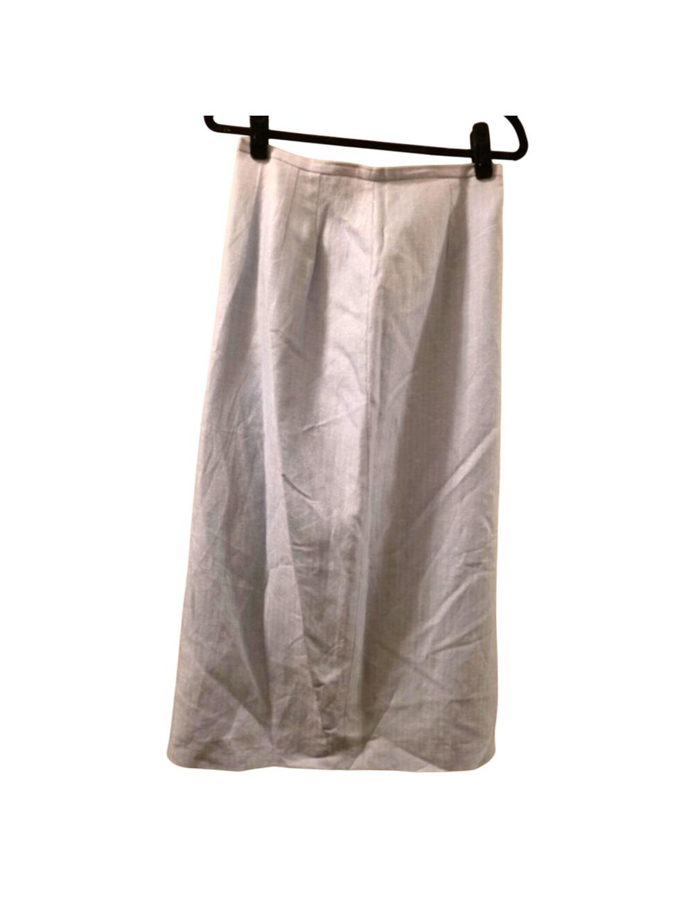 Emma James Linen Blend Baby Blue Maxi Pencil Skirt Size 8 Summer Lightweight